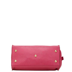 サンローラン プチカバス Yライン ハンドバッグ ショルダーバッグ 2WAY ピンク レザー レディース SAINT LAURENT 【中古】