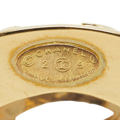 シャネル ココマーク オーバル サークル ブローチ ゴールド メッキ レディース CHANEL 【中古】