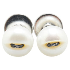 ルイ ヴィトン カフリンクス カフス シルバー SV925 シルバー フェイクパール メンズ LOUIS VUITTON 【中古】