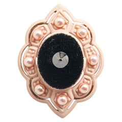 グッチ スタッズ リング 指輪 2点セット ピンク プラスチック フェイクパール ベロア レディース GUCCI 【中古】