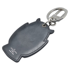 ルイ ヴィトン モノグラム エクリプス ポル クレオウル フクロウ 梟 キーホルダー チャーム M69482 ノワール ブラック レザー PVC レディース LOUIS VUITTON 【中古】