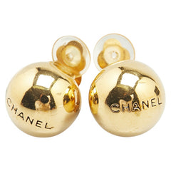 シャネル ロゴ イヤリング ゴールド メッキ レディース CHANEL 【中古】