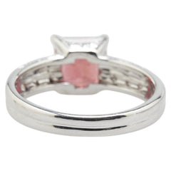 K18WG ホワイトゴールド ガーネット1.67ct ダイヤ0.11ct リング 指輪 レディース 13.5号 【中古】