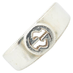 グッチ インターロッキングG リング 指輪 #19 SV925 シルバー メンズ GUCCI 【中古】