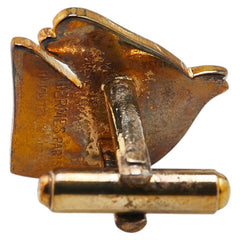 エルメス シュバル ホース カフス ゴールド メッキ メンズ HERMES 【中古】