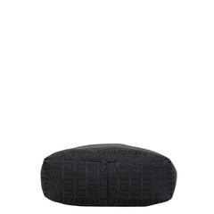 フェンディ ズッキーノ ハンドバッグ 8BH006 ブラック キャンバス レザー レディース FENDI 【中古】