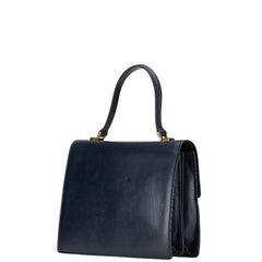 グッチ オールドグッチ ハンドバッグ ネイビー レザー レディース GUCCI 【中古】