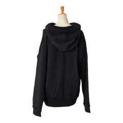 グッチ ロゴ ラメ プルオーバーパーカー サイズ:S 615061 ブラック ゴールド コットン メンズ GUCCI 【中古】