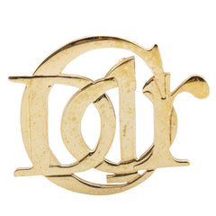 ディオール ロゴ ブローチ ゴールド メッキ レディース Dior 【中古】