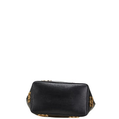 シャネル トリプルココマーク ワンショルダーバッグ ブラック ラムスキン レディース CHANEL 【中古】