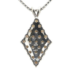 Pt900 プラチナ Pt850 プラチナ ダイヤ2.00ct ひし形 ベネチアンチェーン ネックレス レディース 【中古】