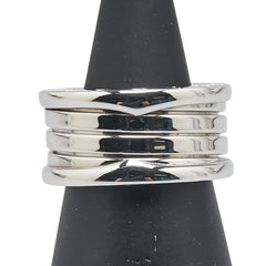 ブルガリ ビーゼロワン リング 指輪 #51 K18WG ホワイトゴールド レディース BVLGARI 【中古】