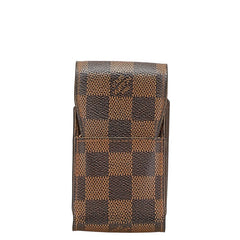 ルイ ヴィトン ダミエ エテュイ シガレット シガレットケース N63024 ブラウン PVC レザー レディース LOUIS VUITTON 【中古】