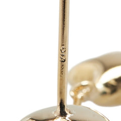 K18YG イエローゴールド ハート スター 月 モチーフ スイング スタッドピアス レディース 【中古】