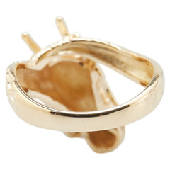 K18YG イエローゴールド ダイヤ0.02ct ドラゴン 龍 竜 モチーフ リング 指輪 レディース 14号 【中古】