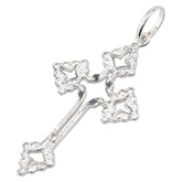 K18WG ホワイトゴールド クロス 十字架 モチーフ ペンダントトップ レディース 【中古】