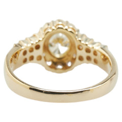 K18YG イエローゴールド ダイヤ0.615ct ダイヤ0.50ct リング 指輪 レディース 10号 【中古】