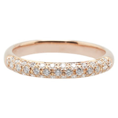 K18PG ピンクゴールド ダイヤ0.28ct リング 指輪 レディース 9.5号 【中古】