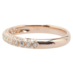 K18PG ピンクゴールド ダイヤ0.28ct リング 指輪 レディース 9.5号 【中古】