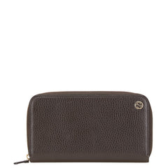 グッチ インターロッキングG 長財布 ラウンドファスナー 449347 ブラウン レザー レディース GUCCI 中古
