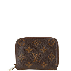 ルイ ヴィトン モノグラム ジッピー コインパース コインケース 小銭入れ M60067 ブラウン PVC レザー レディース LOUIS VUITTON 【中古】