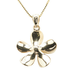 K14YG イエローゴールド フラワー 花 モチーフ ペンダントネックレス レディース 【中古】