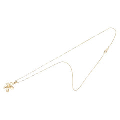 K14YG イエローゴールド フラワー 花 モチーフ ペンダントネックレス レディース 【中古】