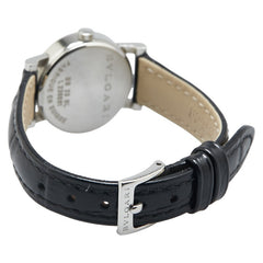 ブルガリ ブルガリブルガリ 腕時計 BB23SL クオーツ ブラック文字盤 レザー ステンレススチール メンズ BVLGARI 【中古】