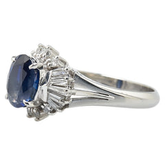 Pt900 プラチナ サファイア2.50ct ダイヤ0.57ct リング 指輪 レディース 11.5号 【中古】