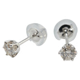Pt900 プラチナ ダイヤ0.2ct 1Pダイヤ スタッドピアス レディース 【中古】