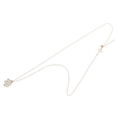 K18PG ピンクゴールド ダイヤ1.00ct フラワー 花 モチーフ ペンダントネックレス レディース 【中古】