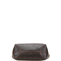 コーチ シグネチャー リバーシブル トートバッグ ハンドバッグ F36658 ブラウン レッド PVC レザー レディース COACH 【中古】