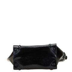 セリーヌ ラゲージ ミニショッパー ハンドバッグ トートバッグ ブラック レザー レディース CELINE 【中古】