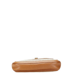 グッチ オールドグッチ ワンショルダーバッグ 50 001 3390 ベージュ ブラウン キャンバス レザー レディース GUCCI 【中古】