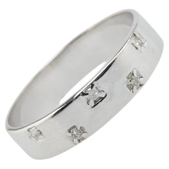 K18WG ホワイトゴールド ダイヤ0.05ct リング 指輪 レディース 13号 【中古】