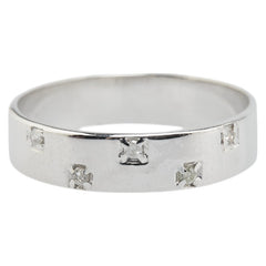 K18WG ホワイトゴールド ダイヤ0.05ct リング 指輪 レディース 13号 【中古】