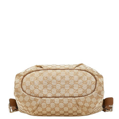 グッチ GGキャンバス 斜め掛け ショルダーバッグ 388930 ベージュ ブラウン キャンバス レザー レディース GUCCI 【中古】