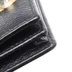 グッチ GGマーモント 二つ折り財布 456126 ブラック レザー レディース GUCCI 【中古】