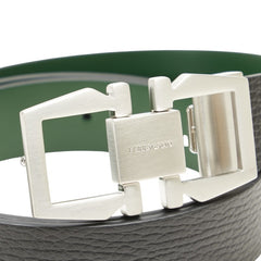 サルヴァトーレフェラガモ ガンチーニ リバーシブル ベルト ブラック グリーン レザー メンズ Salvatore Ferragamo 【中古】