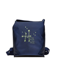 エルメス シェルパ 星を巡る旅展 リュック バックパック ネイビー グリーン ナイロン レディース HERMES 【中古】