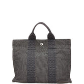 エルメス エールライン トートPM ハンドバッグ トートバッグ グレー キャンバス レディース HERMES 【中古】