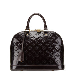 ルイ ヴィトン モノグラム ヴェルニ アルマPM ハンドバッグ M91611 アマラント パープル パテントレザー レディース LOUIS VUITTON 【中古】