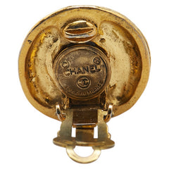 シャネル ロゴ イヤリング ゴールド メッキ フェイクパール レディース CHANEL 【中古】