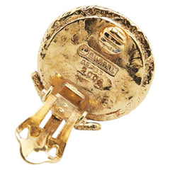 シャネル リボン モチーフ イヤリング ゴールド メッキ フェイクパール レディース CHANEL 【中古】