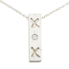 ティファニー キス バー 1Pダイヤ ネックレス SV925 シルバー レディース TIFFANY&Co. 【中古】