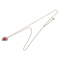 ディオール ハート ロングネックレス ゴールド マルチカラー メッキ レディース Dior 【中古】