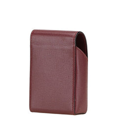 カルティエ マストライン シガレットケース ワインレッド レザー レディース CARTIER 【中古】