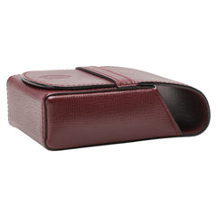 カルティエ マストライン シガレットケース ワインレッド レザー レディース CARTIER 【中古】