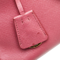 プラダ ガレリア サフィアーノ ハンドバッグ ショルダーバッグ 2WAY BN2274 ピンク レザー レディース PRADA 【中古】