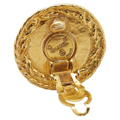 シャネル ラウンド イヤリング ゴールド メッキ フェイクパール レディース CHANEL 【中古】